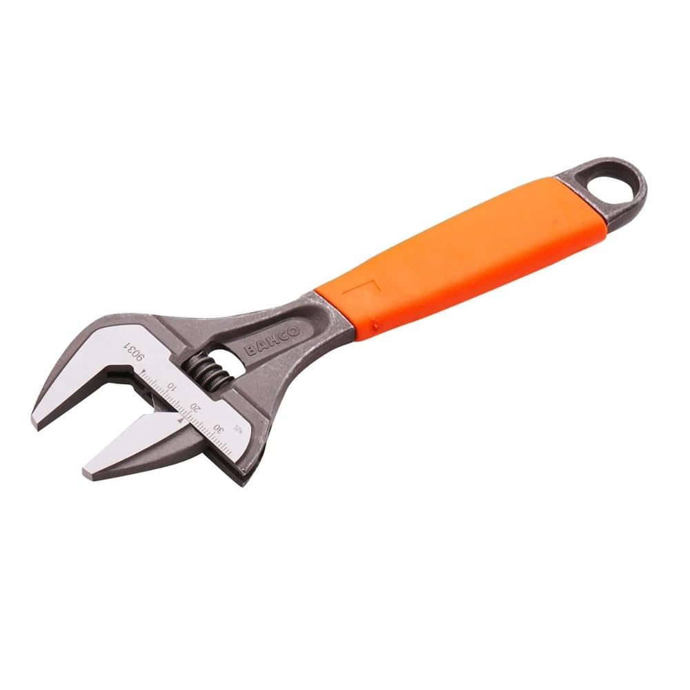 Bahco 9031 Orange Ergo Adjustable Wrench 8' Extra Wide Opening 38mm - Limited Edition