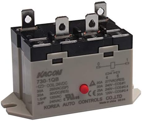 730-1QB-110VAC, Electro Mechanical Power Relay, Panel Mount & Quick Connector(#250), 30A SPST NO, 110VAC Coil Input