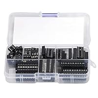 66 Teiliges DIP IC Chip Sockel 6P Bis 28P Isolierender Kunststoff Zweireihig Flachstift IC Sockel Löttyp Sortiment