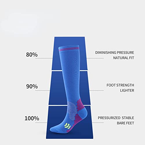 Cygurt Compression Socks Women Men 20-30 Mmhg Knee High，Circular Support Socks For Sports, Travel, And Medical,2 Pairs #TOP2