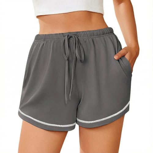 Image of Ekouaer Pajama Shorts for Women 2026 Soft Sleep Shorts Casual Lounge Shorts Comfy Pj Bottoms with Pockets