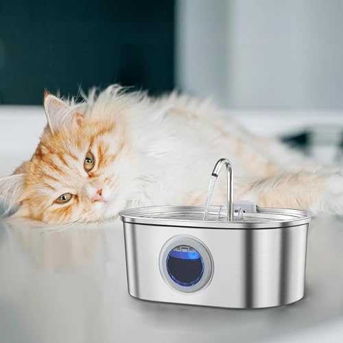 Fuente de Agua para Mascotas 3.2 L Acero Inoxidable miniatura 7