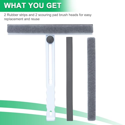 Image of 3Pcs All-Purpose Shower Squeegee Kit, 10 Inches Shower Squeegee, Cleaning Tools for Shower Doors,Bathroom,Kitchen, Window and Car Glass