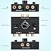 AtNeDcVh RCA 3.5mm Port 1 in 2 Out / 2 in 1 Out Bi-Directional Audio Switcher, 2-Way Stereo L/R Sound Channel Speaker Headphone Audio Switch Selector Splitter Box