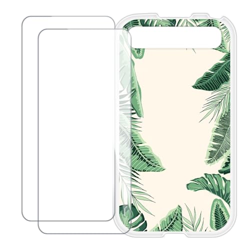 UOGNADGD Kompatibel mit BlackBerry Classic Q20 Bunte Personalisierte Hülle mit 2 Glasschutzfolie-Schutzfolien – Stoßfest & Kratzfest (Blatt)