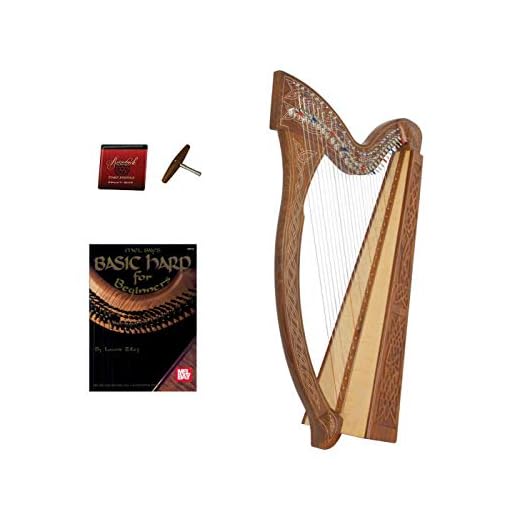 Roosebeck Minstrel Harp 29-String w/Full Chelby Levers + Learn to Play Book + Extra Strings & Tuning Tool