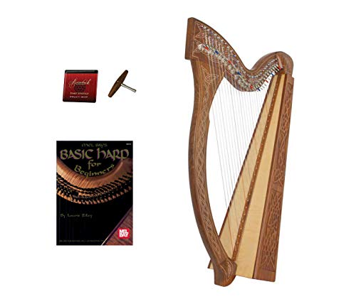 Roosebeck Minstrel Harp 29-String w/Full Chelby Levers + Learn to Play Book + Extra Strings & Tuning Tool