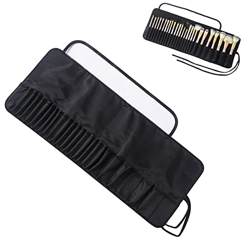 Makeup Brush Holders,Makeup Brush Organizer,Travel Makeup Brushes Bag Cosmetic Bags Pouch for Women Brushes Artist Pencil Pen case (Black-b)