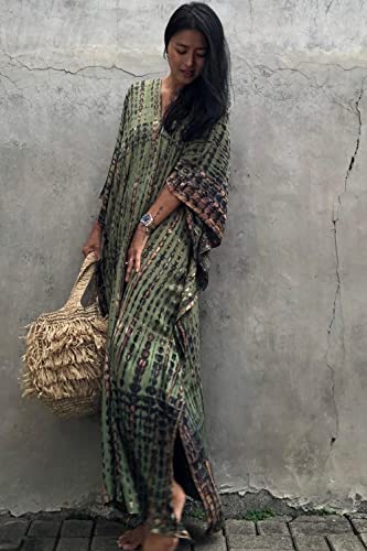 CHERRY CAT Women Beachwear Long Beach Coverups Kaftan Casual Caftan Dress Swimwear cover ups4