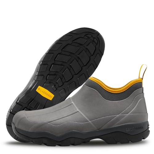 LaCrosse Alpha Muddy 4.5" Rubber Boots for Men Featuring Waterproof Rubber, Pull-On Design, and Eva Footbed, Graphite - 11 M