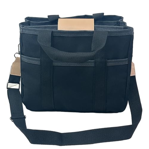 LearnLyrics Bolsa de pañales – Bolso de lona de gran capacidad, cubo portátil multifuncional con correa de hombro ajustable desmontable, organizador de múltiples bolsillos | Universidad, viajes