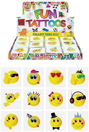 Henbrandt 36 Smile Face Children's Temporary Tattoos - Great for Party Item
