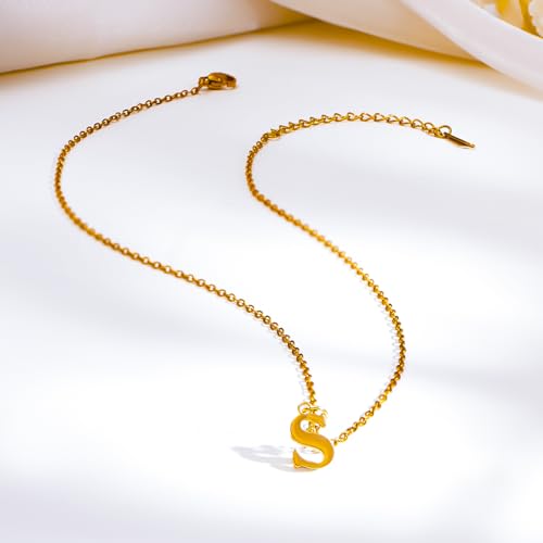 Image of Rubans Demi Fine Stainless Steel Alphabet Pendant CZ Gift for Women & Girls
