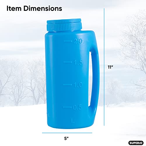Image of Ice Melt Salt Spreader Handheld Shaker for Lawn Seed, Salt, Ice Melt, Deicer Shaker 2 Liter, Adjustable Hole Size, Handy for Lawn Seed Salt To Deice