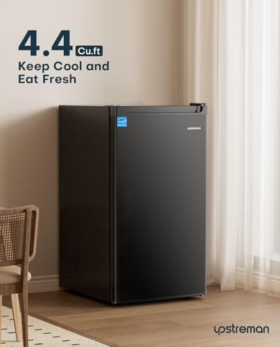 Upstreman BR44 4.4 Cu.Ft Mini Fridge With Freezer, Single Door Mini Fridge For Bedroom, Extra Large Capacity, Energy-Efficient, Adjustable Thermostat Refrigerator thumb #8
