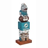 Evergreen NFL Miami Dolphins Tiki Totem, Team Colors, One Size