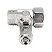 Tee-Verbinder 1/2 x 1/2 x 1/4 Schlauch (6,35mm) Kühlschrankschlauch Wasseranschluß mit Absperrhahn Absperrventil Adapter zum Anschluss von 2 Geräten