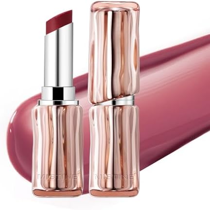 Mistine Lipstick Thai Latte Sheer Aqua Rouge Flowing Plumping for Women Non-sticky Hydrating Creamy Finish S03 Shell Luster Peach 3.5g,1 Count