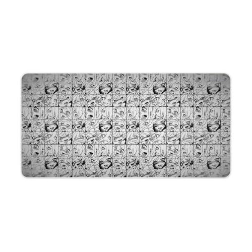 Tapis de bureau Ahegao 30x61 cm étanche en caoutchouc antidérapant pour clavier