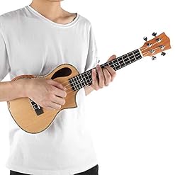 Ukulélé 23 pouces , Ukulélé 23 pouces placage épicéa visage simple cranté bras garde chaîne Instrument de musique - Les Beatles, Paul McCartney, John Lennon, RIngo Starr, George Harrison Ukulélé 23 pouces , Ukulélé 23 pouces placage épicéa visage simple cranté bras garde chaîne Instrument de musique – Image 7