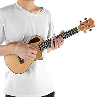 Ukulélé 23 pouces , Ukulélé 23 pouces placage épicéa visage simple cranté bras garde chaîne Instrument de musique - Les Beatles, Paul McCartney, John Lennon, RIngo Starr, George Harrison Ukulélé 23 pouces , Ukulélé 23 pouces placage épicéa visage simple cranté bras garde chaîne Instrument de musique – Image 7