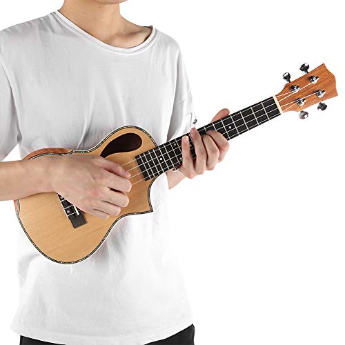 Ukulélé 23 pouces , Ukulélé 23 pouces placage épicéa visage simple cranté bras garde chaîne Instrument de musique - Les Beatles, Paul McCartney, John Lennon, RIngo Starr, George Harrison Ukulélé 23 pouces , Ukulélé 23 pouces placage épicéa visage simple cranté bras garde chaîne Instrument de musique – Image 8