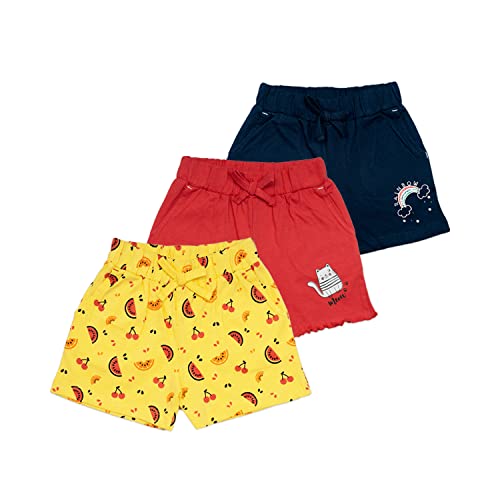 Image of Makoto Short for Baby Girls Casual Printed Cotton Jersey (BRY Combo- Pack of 3)