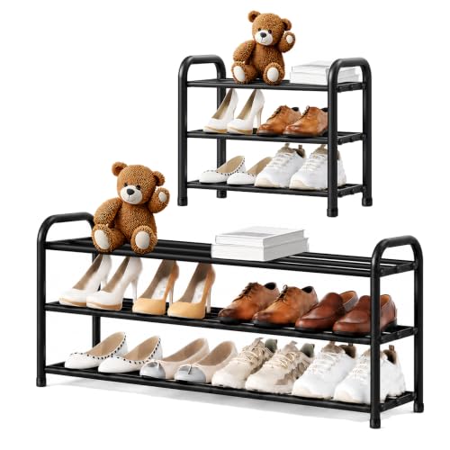 MIKVOYO Zapatero Extensible 3 Niveles Metálico, para Entrada Recibidor MIKVOYO Zapatero Extensible 3 Niveles Metálico, para Entrada Recibidor