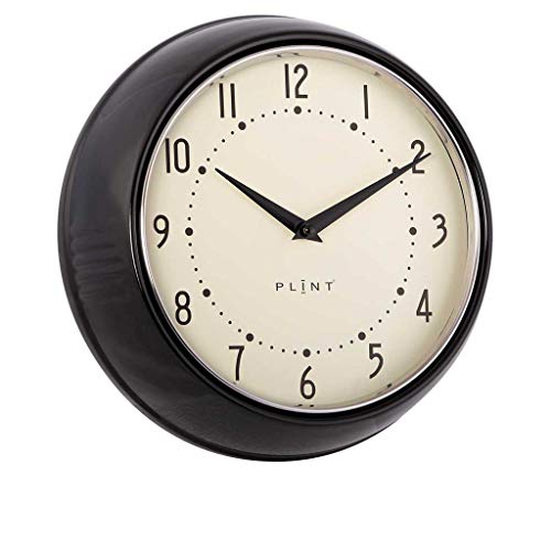 Plint Horloge Murale rétro Noir Cover