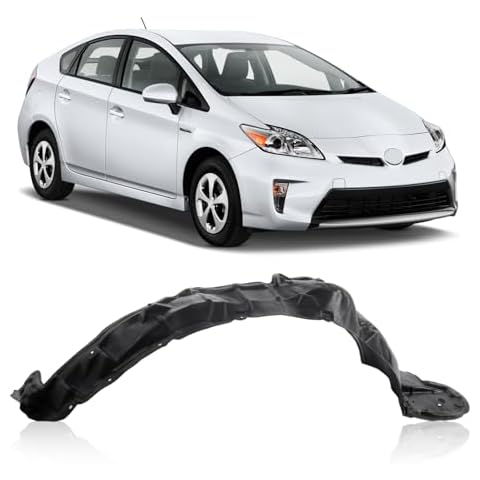 CarPartsDepot Front Fender Liner Right Passenger Side Compatible With Toyota Prius 2010-2015 TO1249158 5387547030 Cover