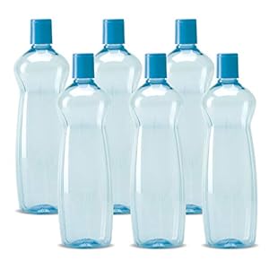 Milton Pacific 1000 Pet Water Bottles Set of 6, 1 Litre Each, Blue