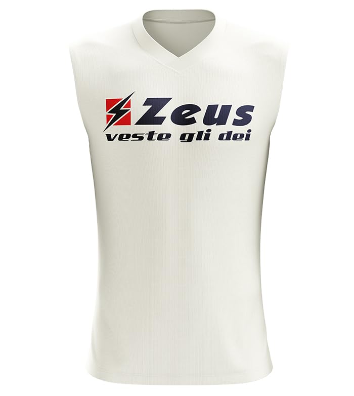Maglia Clizia Smanicata per Zeus T-Shirt da Allenamento con Loghi Serigrafati Sport Calcio Calcetto Relax Fitness Palestra Football Tracksuit Maglietta Training