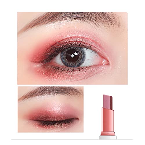 Ropalia Eye Shadow Stick Double Colors Glitter Gradient Shimmer Eyeshadow Pen Eye Brightener Stick 2 Tone Makeup Korean #TOP1