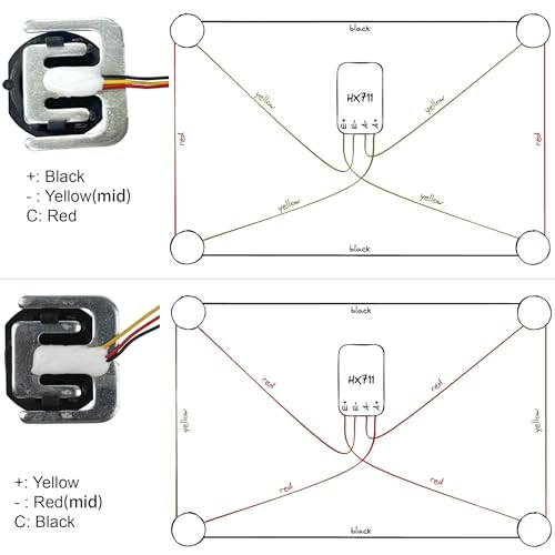 4pcs 50kg load cell weighing sensor half-bridge strain gauge human body scale with bracket  hx711 amplifier ad module