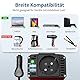BGFOX 300W Spannungswandler DC 12V auf 230V AC Wechselrichter Modifizierte Sinus Stromumwandler mit 4.8A-Dual-USB-Anschluss, Laden Sie Ihr Laptop, iPhone, iPad, Tablet Und Mehr - Rot