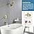 Dual Shower Faucet Set with Tub Spout Tub and Shower Faucet Set Complete Dual Shower Head and Handheld Combo Shower System with Tub Spout Tub and Shower Trim Kit Brushed Gold