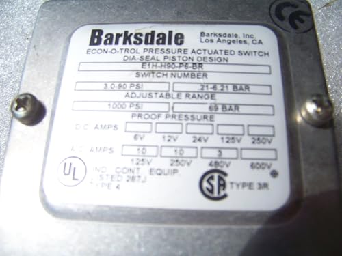 E1H-H90-P6-BR Pressure Actuator Switch, Piston Design