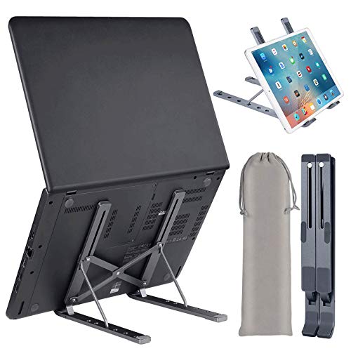 Laptop-Ständer, verstellbar, aus Aluminium, ergonomisch, faltbar, tragbar, kompatibel mit MacBook Air Pro, Dell XPS, HP, Lenovo mehr 10-17