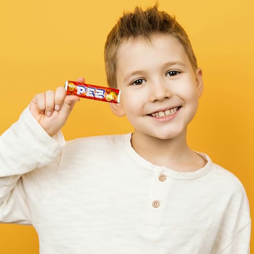 PEZ Candy Refills, Assorted Fruit Flavors, 1 Pound Bulk Bag - Strawberry, Lemon, Orange, Cherry, Raspberry and Grape Flavors