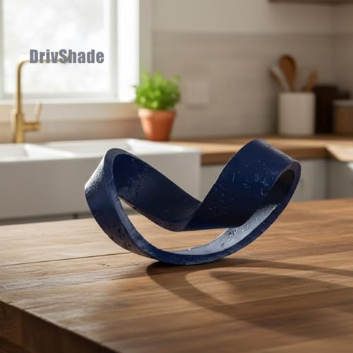 Escultura Nudo Geométrico Azul, Decoración Moderna de Mesa miniatura 5