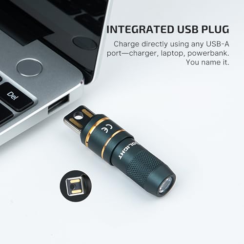 Image of OLIGHT IMINI 2 EDC Rechargeable Keychain Flashlight, 50 Lumens Compact and Portable Mini LED Keyring Lights with Built-in Battery Ideal for Everyday Carry and Emergencies (Dream Blue)