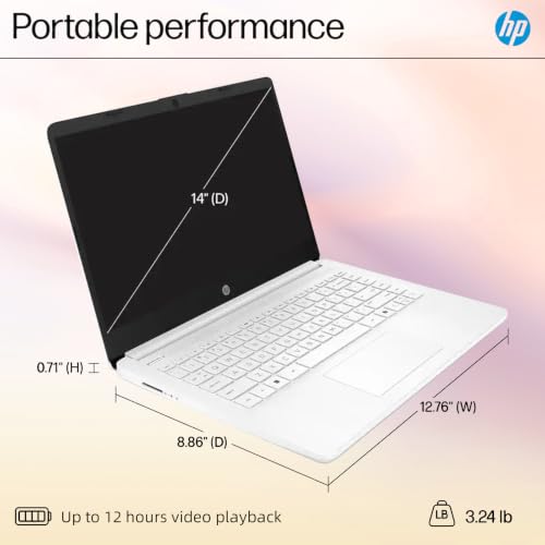 Image of HP 14 inch Laptop, Intel Processor N150, 4GB RAM 384GB Storage(UFS+SD Card)