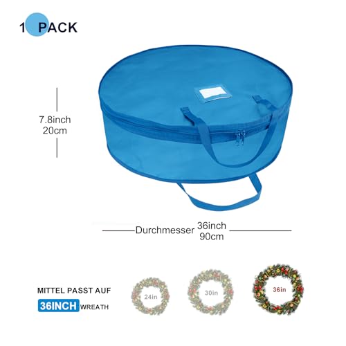 Miniatura 3 de Bolsa De Almacenamiento, Corona De Navidad, Corona Colgante De Navidad, Espacio Ampliable Con Asa Y Cremallera Para Decoraciones Navideñas, Guirnaldas De Almacenamiento