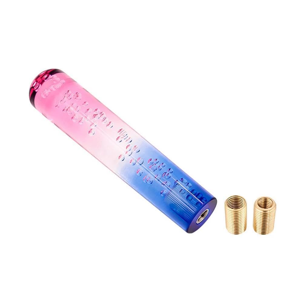 HYASDBWE Car Modification 15cm Universal Gear Shift Knob Crystal Bubble Car Styling Manual Shift Stick Gear Knob Gear Shifter Parts(Purple-Blue)