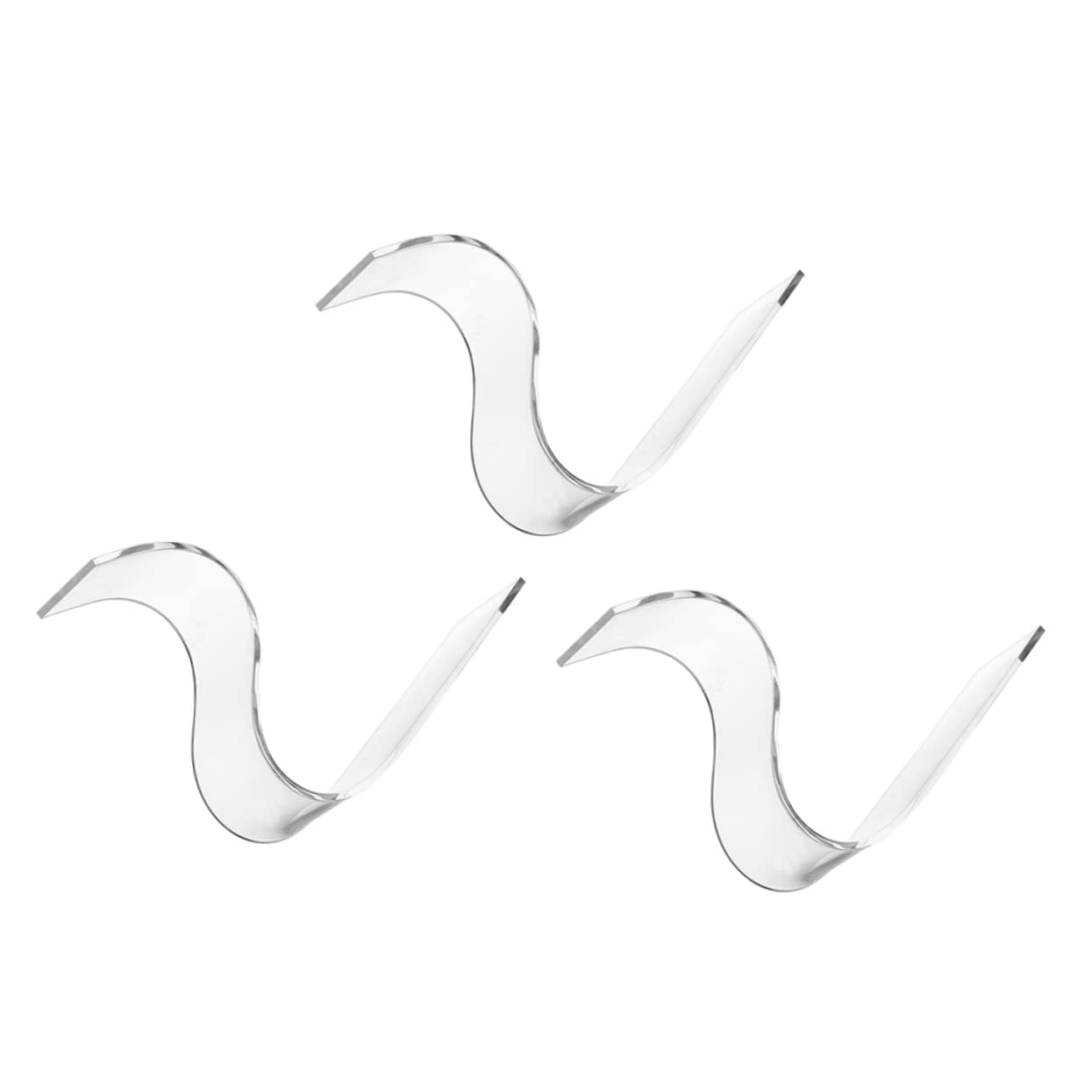 Unomor 3Pcs High Heeled Shoe Display Stands Transparent Acrylic Shoe Holders for Sandals and Heels Elegant Shoe Display Riser for Home Retail Use