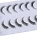 Pooplunch False Eyelashes Cat Eye Look Natural Short Lashes Wispy Clear Band Extension Volume Fake Eyelashes Faux Mink Strip Lashes 7 Pairs Pack