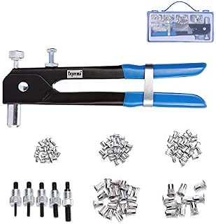 Toprema 126pcs Rivet Nut Tool Kit Set Blind Rivet Nut Hand Riveter Wrench