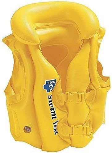 Sarathi Fashion Delux School Children Swim Vest Life Jacket for Swimming Pool, Medium (Yellow)