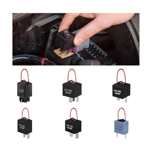 SWPHRT 9038A Car Relay Bypass Switch 6PCS Vehicle Fuel Pump Relay Bypass Master with Amp Loop Automotive Diagnostic Scan Switch Kit Replacement Universal for Automobile RV Truck