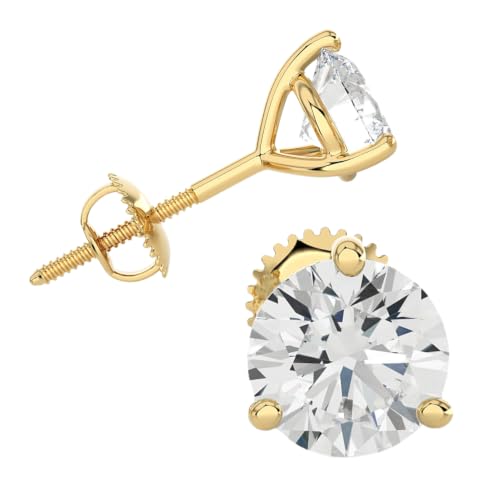 Image of Privosa - Lab Grown Diamond Stud Earrings in 14K Gold